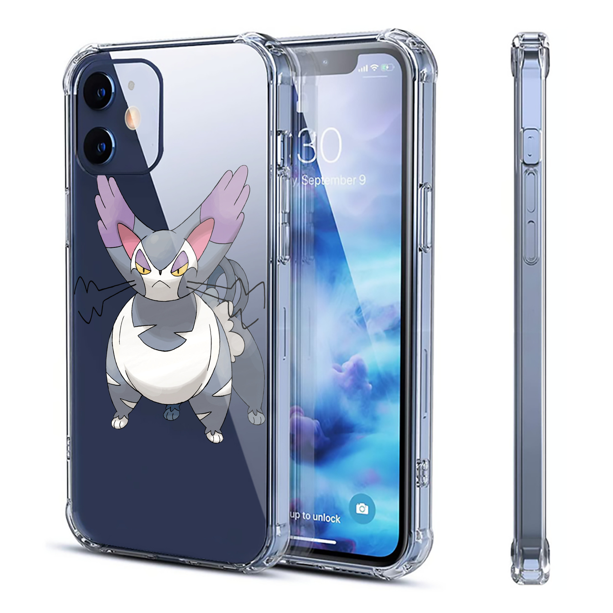 （画像用） ポケットモンスター Pokémon 【iPhone 12シリーズ対応】透明スマホケース（クリアソフトケース）